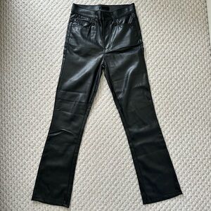 Mother The Insider Ankle Faux Leather Pant